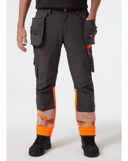 Helly Hansen 77500 Hi-Vis ICU BRZ 4-Way Holster Pocket Knee Pad Stretch Trousers Class 1