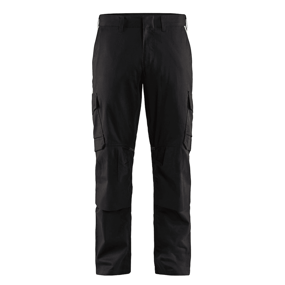 Blaklader 1448 Industry Stretch Kneepad Trousers Black/Hi-Vis Yellow