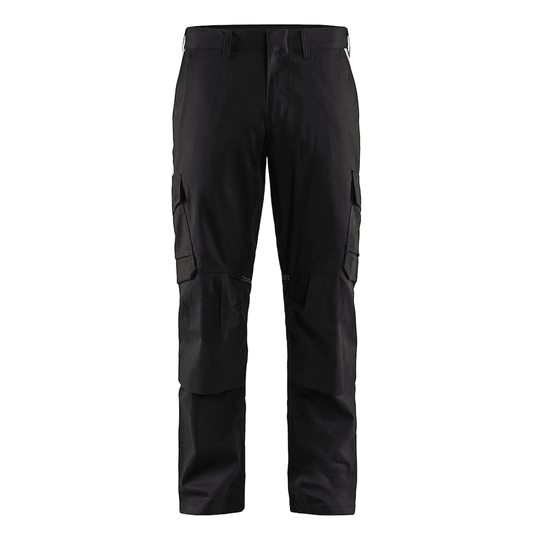 Blaklader 1448 Industry Stretch Kneepad Trousers Black/Hi-Vis Yellow