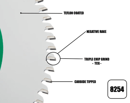 254mm x 30mm x 2.4mm 80 Tooth Triple Chip (MFC & Laminates) 8254 Circular Saw Blade