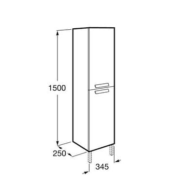Debba 345mm Standard Column Bathroom Unit - All Colours