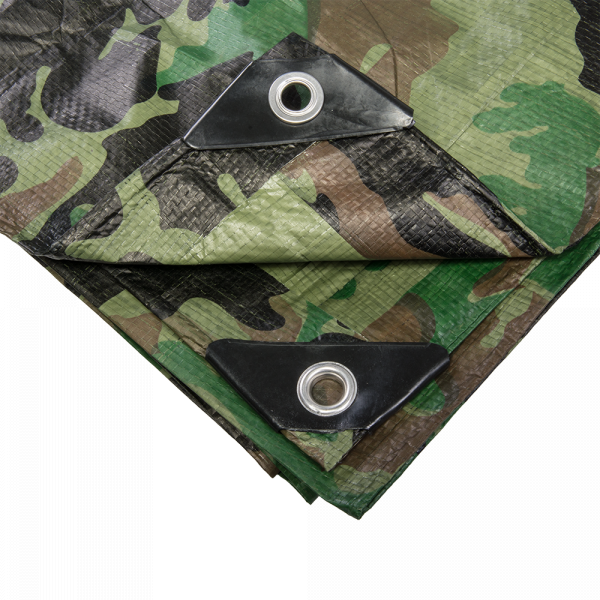 Camouflage M-Grade Tarpaulin 6m x 12m BRADAS