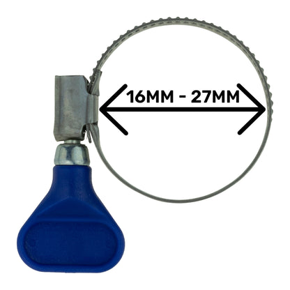 A2 Grip Hose Clip 16mm-27mm - Adjustable 304 Stainless Steel Duct Clamps Hose Pipe Clamps Air Ducting Clamp Worm Drive Hose Clamps