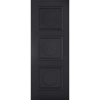 Antwerp Black Primed 3 Panel Interior Door - All Sizes