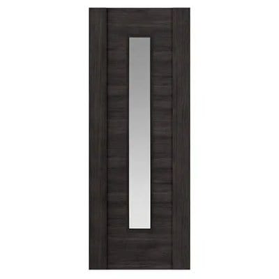 Alabama Cinza Wood Effect Laminate Glazed Internal Door - All Sizes