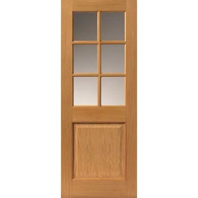 Arden Oak Pre Finished Glazed Internal Door - All Sizes