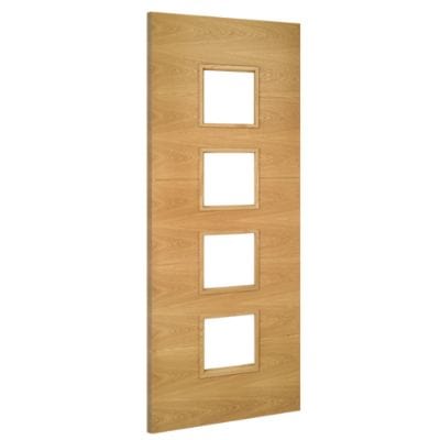 Augusta Oak Prefinished Internal Glazed Door - All Sizes