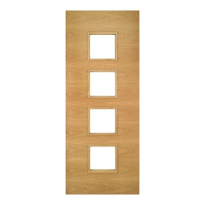 Augusta Oak Prefinished Glazed Internal Fire Door FD30 - All Sizes