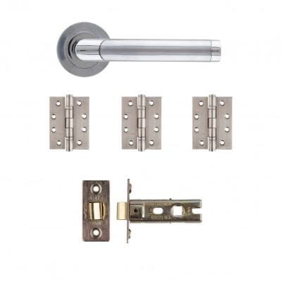 Augustus Matt Polished Chrome Latch Kit