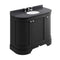 Matt Black Curved Basin Cabinet - All Sizes