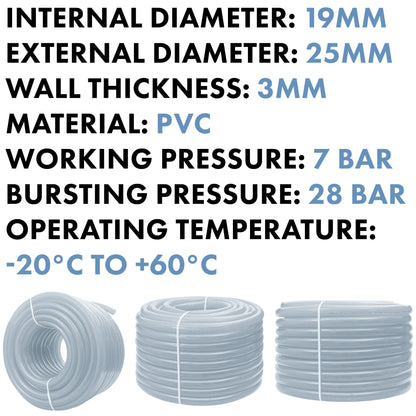 Clear Braided PVC Pipe 19mm*3mm