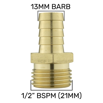 Wall Flange Kit 20mm MDPE + 1/2" Barb Outlet + In Line Valve