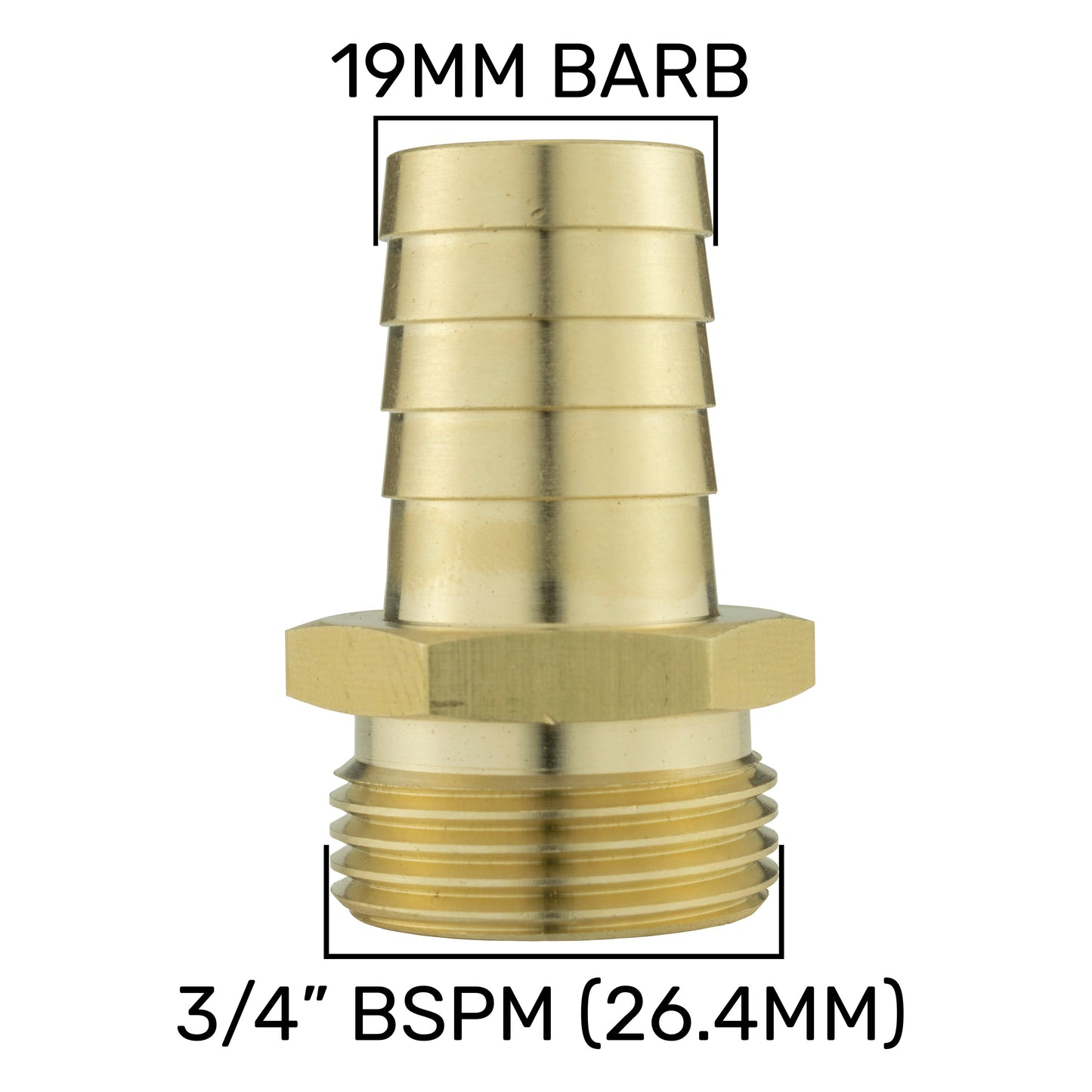 19mm Brass Barb with BSPF-Quick Connect Valve & Hose Connector Brass