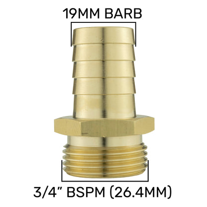 Wall Flange Kit 25mm MDPE + 19mm Brass Barb