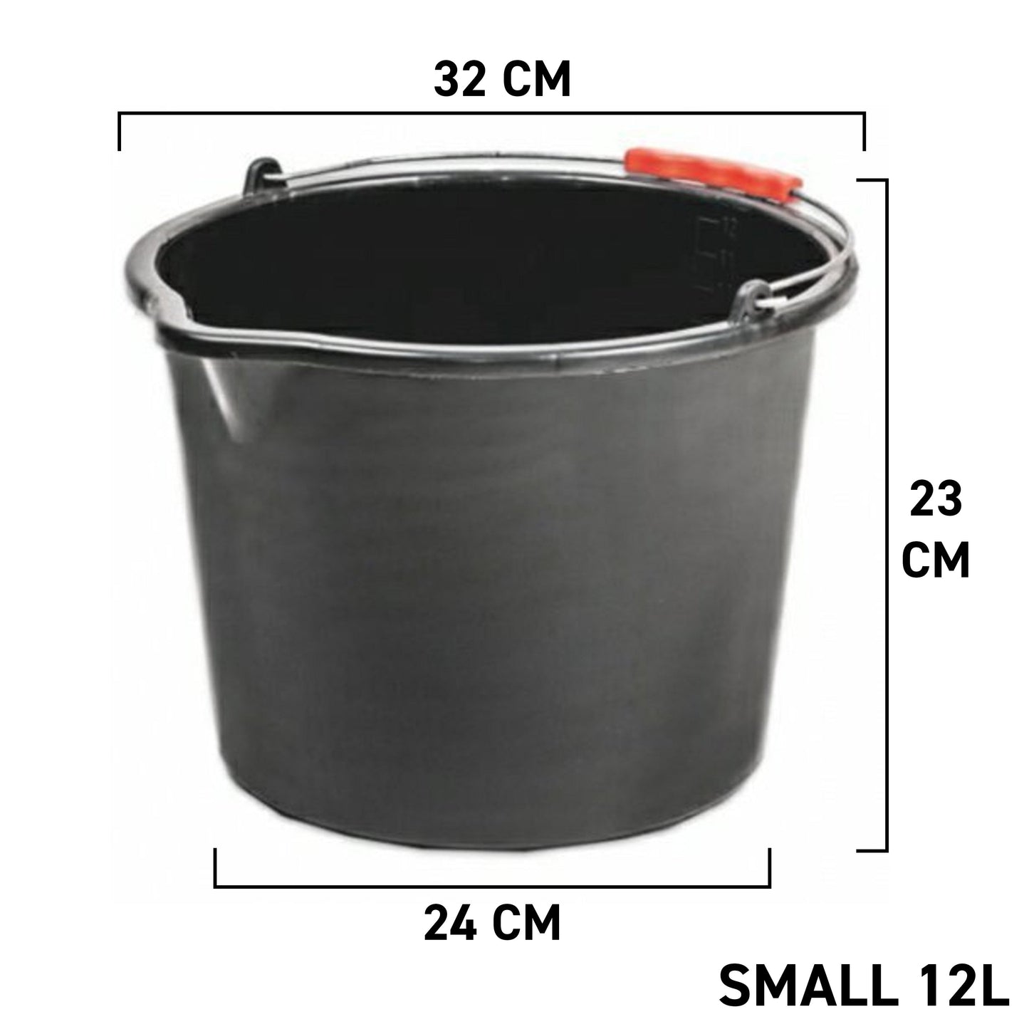 Black PP Bucket 12L