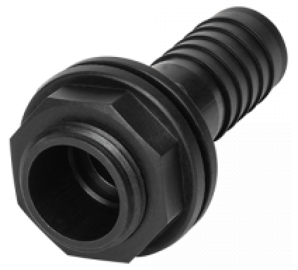 Tank Connector With Washer & Nut 2"BSPM - 2" Barb