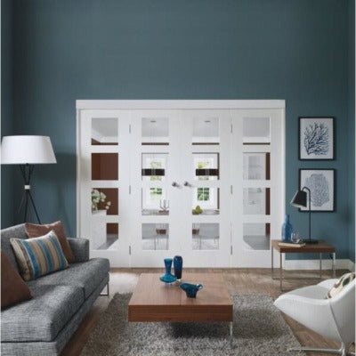 White Freefold Room Divider (2 Door System) - All Sizes