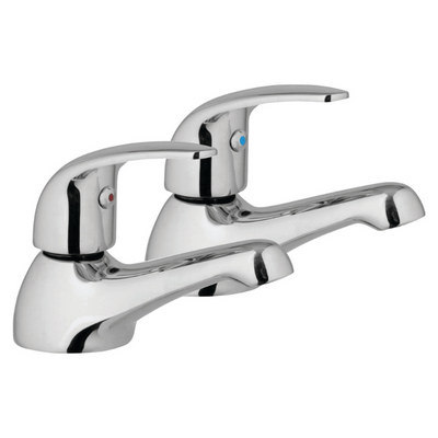 Compact Chrome Bath Taps