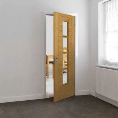 Bela Pre Finished Glazed Internal Door - All Sizes