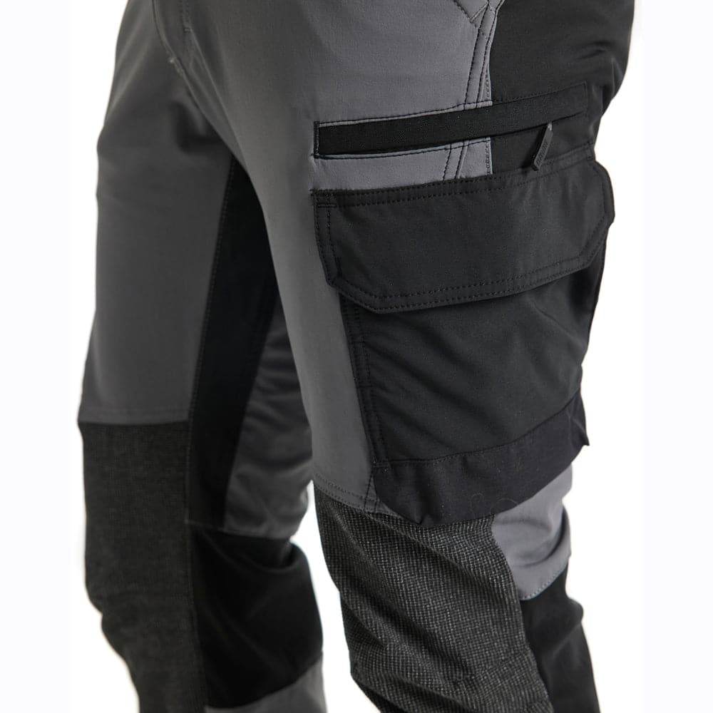 Blaklader 1422 4-Way Stretch Service Work Trousers Mid Grey / Black