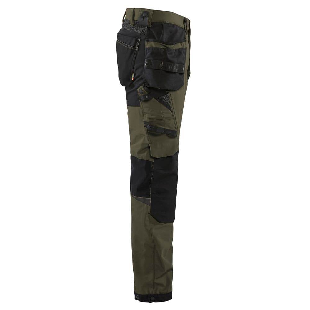 Blaklader 1522 Craftsmen 4-Way Stretch Trousers with Holster Pockets Olive Green