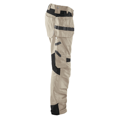 Blaklader 1555 Holster Pocket Craftsmen Work Trousers Stone / Black