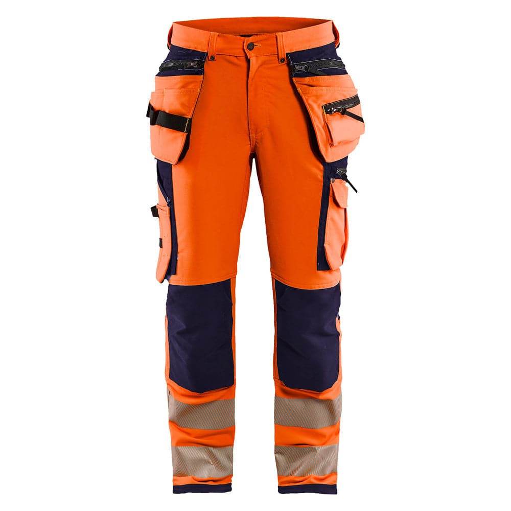 Blaklader 1997 Hi-Vis 4-Way Stretch Holster Pocket Kneepad Work Trousers 36" Waist Short Leg D96