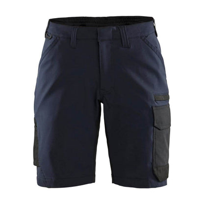 Blaklader 7123 4-Way Stretch Womens Service Shorts Black/Dark grey / UK 14, Regular Leg