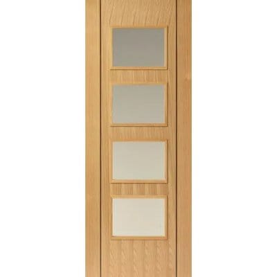 Blenheim Oak Pre Finished Glazed Internal Door - All Sizes