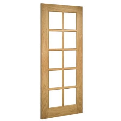 Bristol Oak Unfinished Bevelled Glaze Internal Door - All Sizes