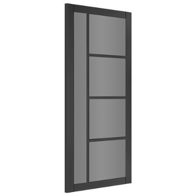 Brixton Black Prefinished Tinted Glazed Internal Door - All Sizes