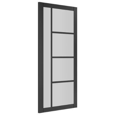 Brixton Black Prefinished Glazed Internal Door - All Sizes