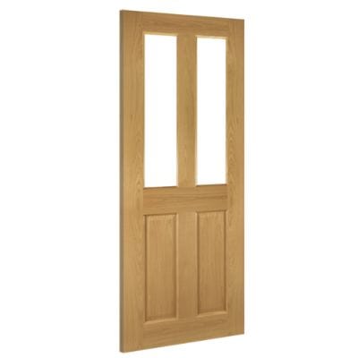 Bury Oak Prefinished Bevelled Glazed Internal Door - All Sizes