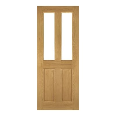 Bury Oak Prefinished Glazed Internal Fire Door FD30 - All Sizes