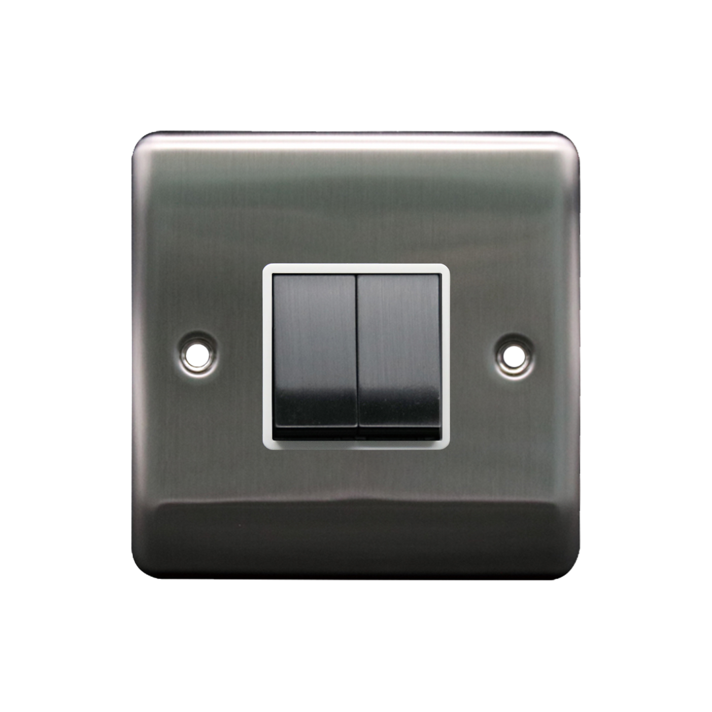 Caradok 2G 2Way 10A Switch Brushed Chrome White Insert