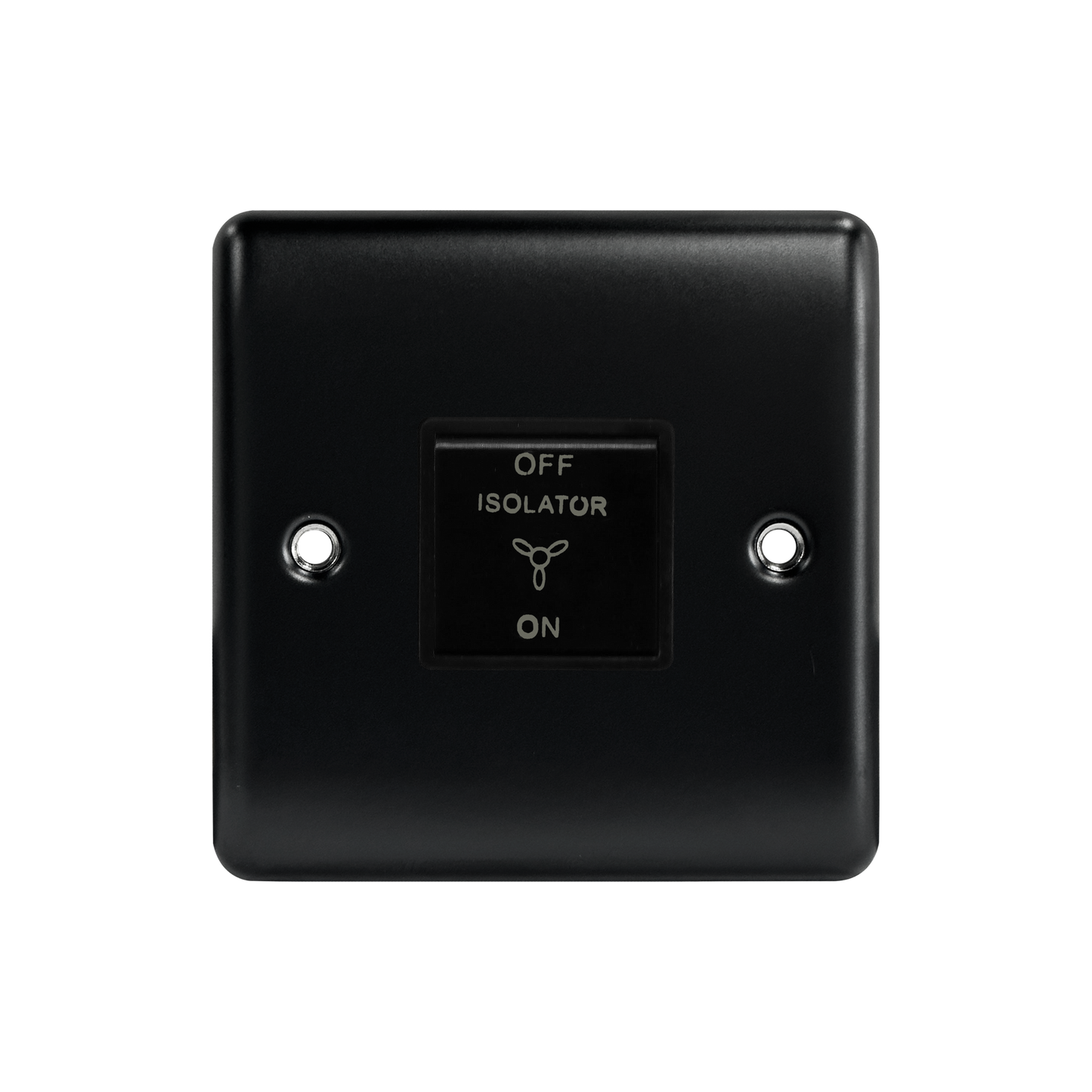 Caradok 3 Pole Fan Isolator Switch Matt Black