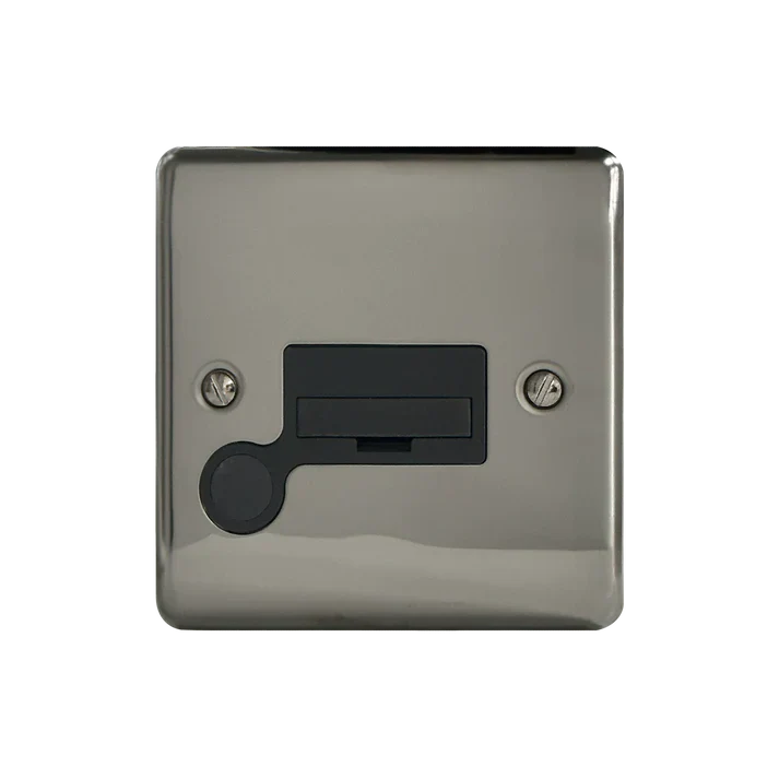 Caradok Fused Spur 13A Unswitched Fused Connection Unit - Black Nickel