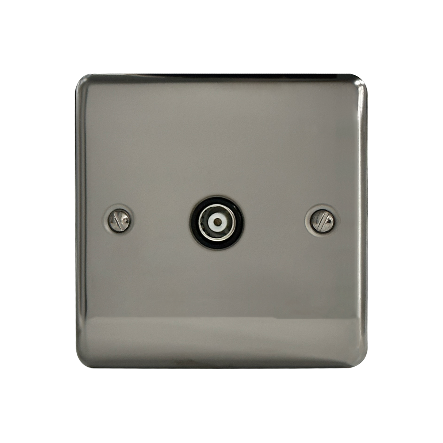 Caradok 1G Isolated Coax Socket + 1 Branch Black Nickel