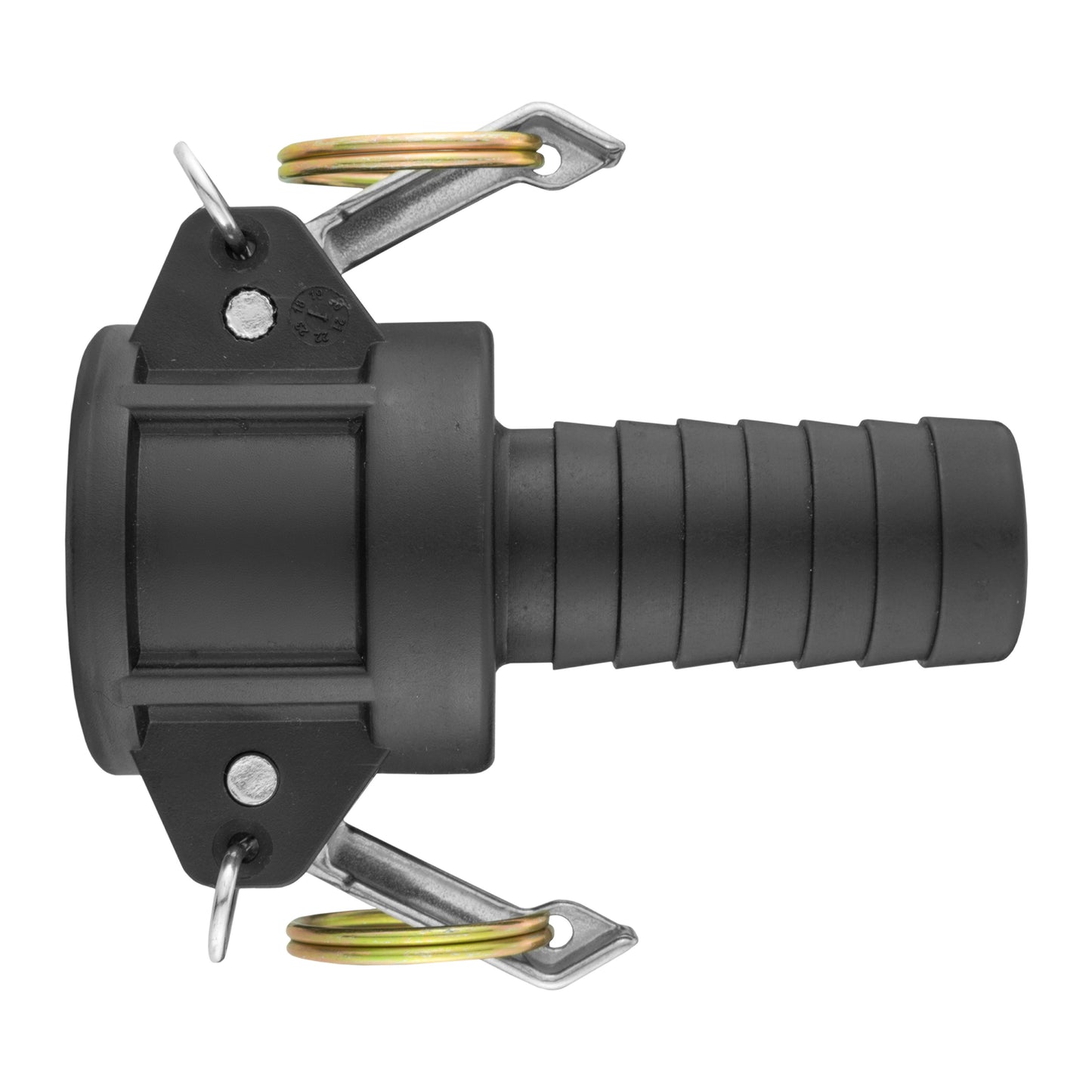 IBC 2” S60X6 Valve with IBC S60X6 - 1” Camlock Fitting and 1” Type C Camlock