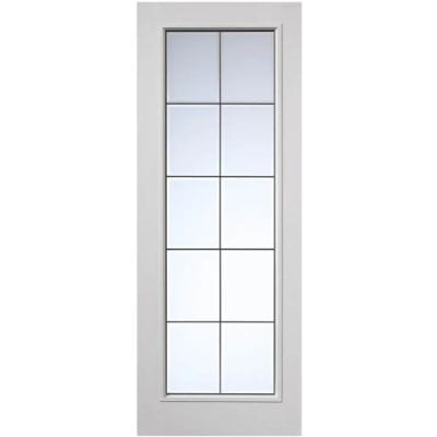 Decima Moulded White Primed Glazed Internal Door - All Sizes