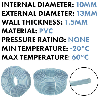 Clear PVC Pipe 10mm*13mm