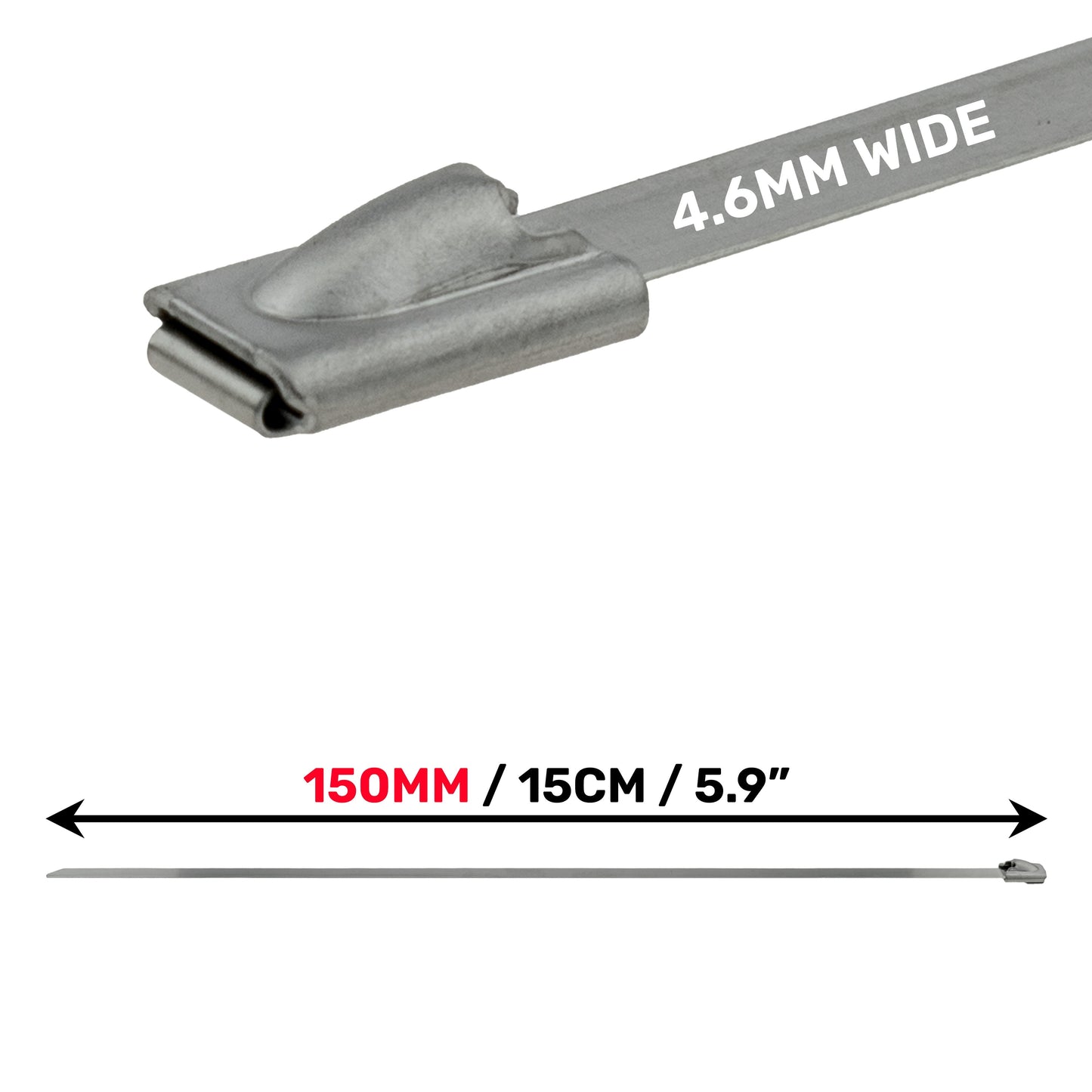 Stainless Steel Cable Ties 4.6mm x 150mm