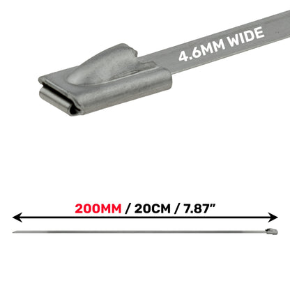 Stainless Steel Cable Ties 4.6mm x 200mm