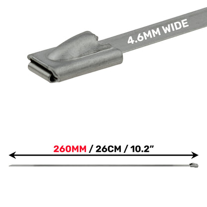 Stainless Steel Cable Ties 4.6mm x 260mm