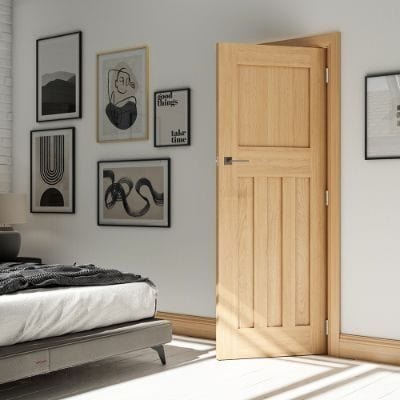 Cambridge Oak Unfinished Internal Fire Door FD30 - All Sizes