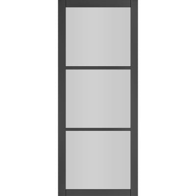 Camden Black Prefinished Glazed Internal Door - All Sizes
