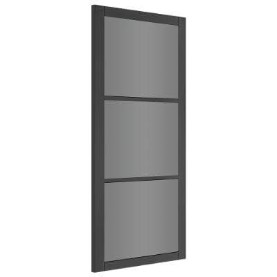 Camden Black Prefinished Tinted Glazed Internal Door - All Sizes