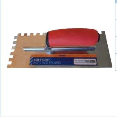 Soft Grip Pattern Notch Trowel - All Sizes