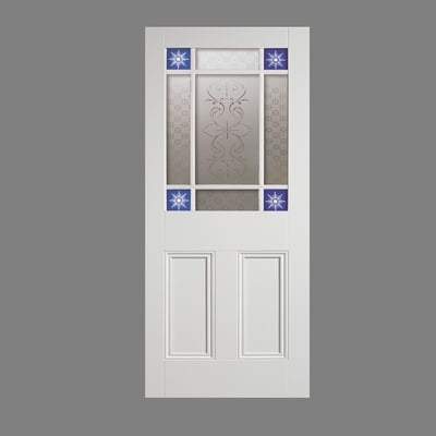Downham White Primed 9 Unglazed Panels Interior Door - 1981mm x 838mm