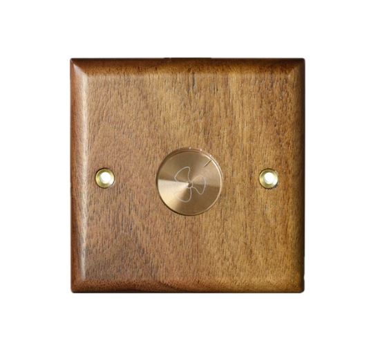 Caradok 1 Gang Walnut Wood Dimmer Switch